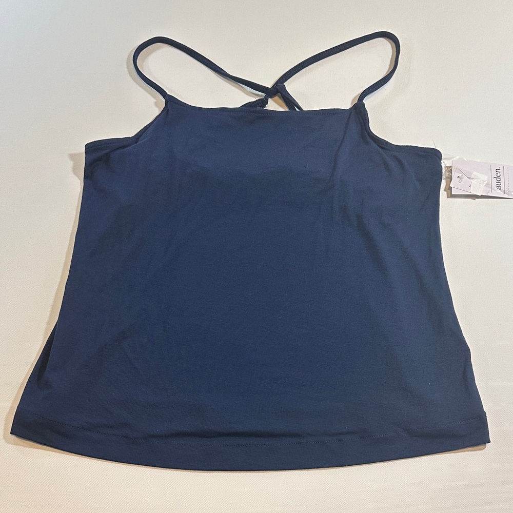 Auden Navy Women's Mini Slip Sleep Dress with Crisscross Straps NWT Size XS